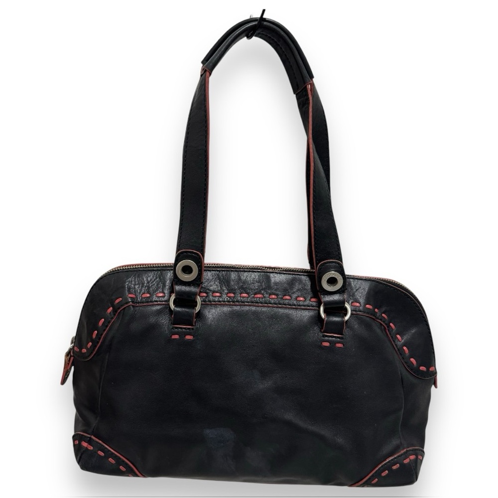 HILFIGER BY TOMMY HILFIGER Y2K LEATHER DUFFEL SHOULDER BAG
